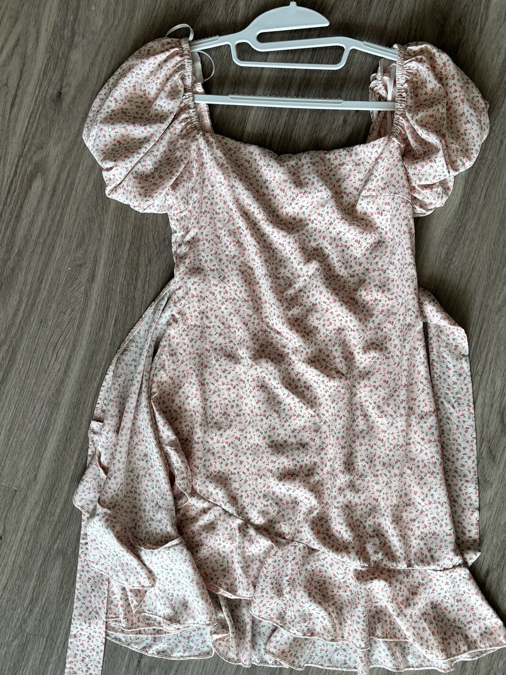 Princess Polly Pink Floral Mini Dress with Puff Sleeves